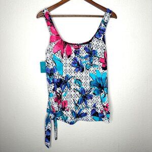 NWT Beach Belle Swimwear floral tankini Sz‎ 16